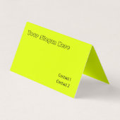 蛍光黄色無地の色 名刺 (裏面)