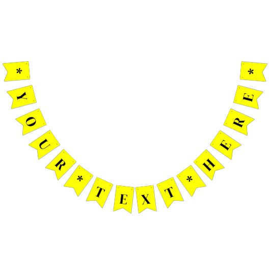 蛍光黄色無地カスタム バンティングフラッグ (全)