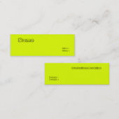 蛍光黄色 スキニー名刺 (正面/裏面)