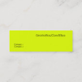 蛍光黄色 スキニー名刺 (裏面)