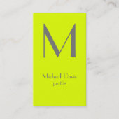 蛍光黄色 – モノグラはっきりしたム 名刺 (正面)