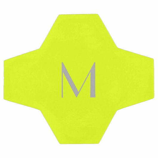 蛍光黄色 – モノグラムの追加 サッカーボール (フラット)