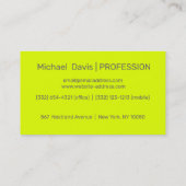 蛍光黄色 – モノグラムの追加 名刺 (裏面)