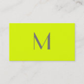 蛍光黄色 – モノグラムの追加 名刺 (正面)