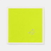 蛍光黄色 – ロゴのナプキンを追加 スタンダードカクテルナプキン (正面)