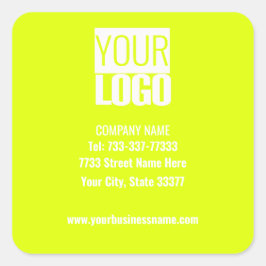 蛍光黄色 – ロゴの追はっきりした加 スクエアシール
