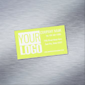 蛍光黄色 – ロゴの追はっきりした加 マグネット名刺 (インサイチュ)