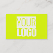 蛍光黄色 – ロゴの追はっきりした加 名刺 (正面)