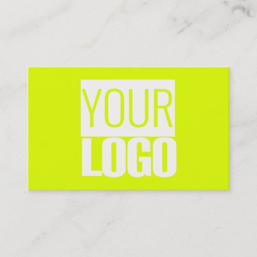 蛍光黄色 – ロゴの追はっきりした加 名刺 (正面)