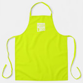 蛍光黄色 – ロゴの追加 エプロン (正面)