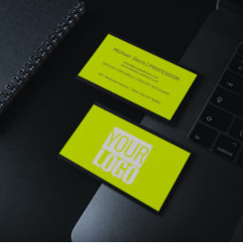 蛍光黄色 – ロゴの追加 名刺