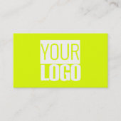 蛍光黄色 – ロゴの追加 名刺 (正面)