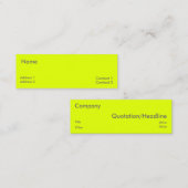 蛍光黄 スキニー名刺 (正面/裏面)