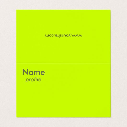 蛍光黄 名刺 (外部フラット)