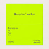 蛍光黄 名刺 (内部フラット)