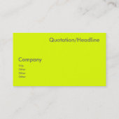 蛍光黄 名刺 (裏面)