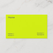 蛍光黄 名刺 (正面)