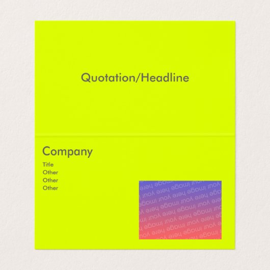 蛍光黄 名刺 (内部フラット)
