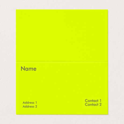 蛍光黄 名刺 (外部フラット)