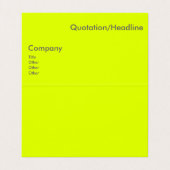 蛍光黄 名刺 (内部フラット)