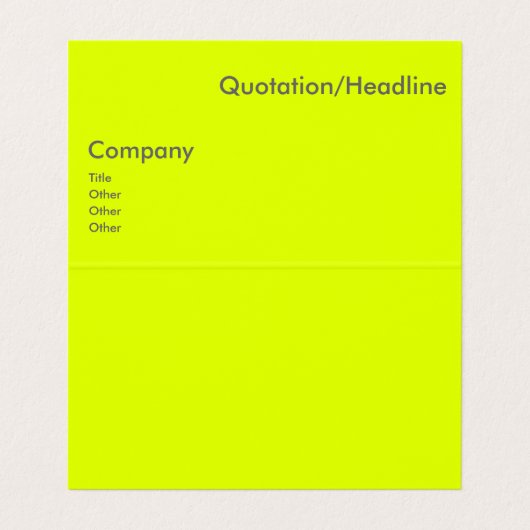 蛍光黄 名刺 (内部フラット)