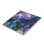 蛍石結晶ジオードマーブル抽象芸術 タイル (側面)