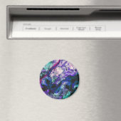 蛍石結晶ジオードマーブル抽象芸術 マグネット (インサイチュ (食洗機))