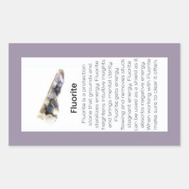 蛍石結晶意味ジュエリー宝石パッケージ 長方形シール