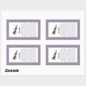 蛍石結晶意味ジュエリー宝石パッケージ 長方形シール (シート)