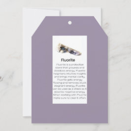 蛍石結晶意味ジュエリー表示原石 シーズンカード