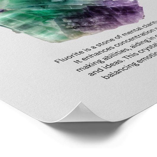 蛍石結晶意味 ポスター (角)