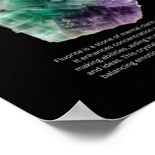 蛍石結晶石の意味 ポスター (角)