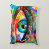 『蛍石』 – 油絵。概念抽象芸術画像 アクセントクッション (裏面(縦))