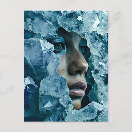 蛍石Cを施したクリスタルマスクウーマン シーズンポストカード (正面)