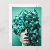 蛍石Cを施したクリスタルマスクウーマン シーズンポストカード (正面/裏面)