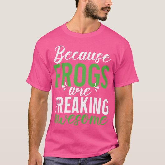 蛙がカエルを怒らせているの素晴らしで Tシャツ (正面)