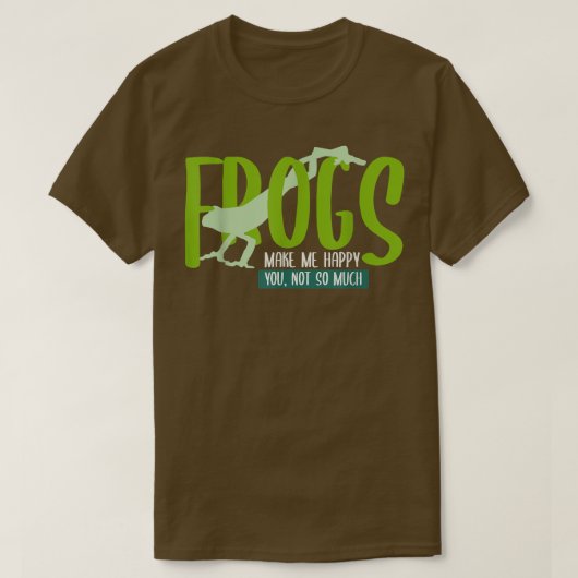 蛙が俺を幸せにするほどカエルじゃないな Tシャツ (デザイン正面)