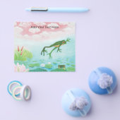 蛙が池に飛び込むイラストレーション カスタム チラシ (シングル)