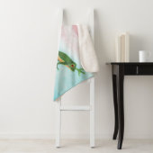 蛙が池に飛び込むイラストレーション シェルパブランケット (インサイチュ)