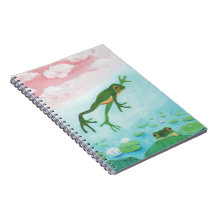 蛙が池に飛び込むイラストレーション