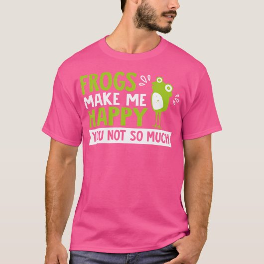 蛙が蛙を倒せおもしろいる Tシャツ (正面)
