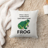 蛙が跳び上がる クッション (ブランケット)