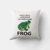 蛙が跳び上がる クッション (裏面)