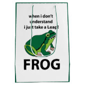 蛙が跳び上がる ミディアムペーパーバッグ (裏面)