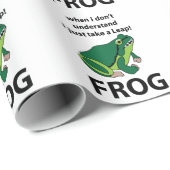 蛙が跳び上がる ラッピングペーパー (ロールコーナー)