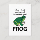 蛙が跳び上がる 名刺 (正面)