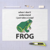 蛙が跳び上がる 薄葉紙 (クラフト)