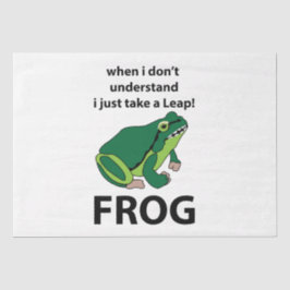 蛙が跳び上がる 薄葉紙