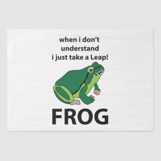 蛙が跳び上がる 薄葉紙 (正面)