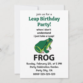 蛙さっき跳び上がる誕生日 招待状